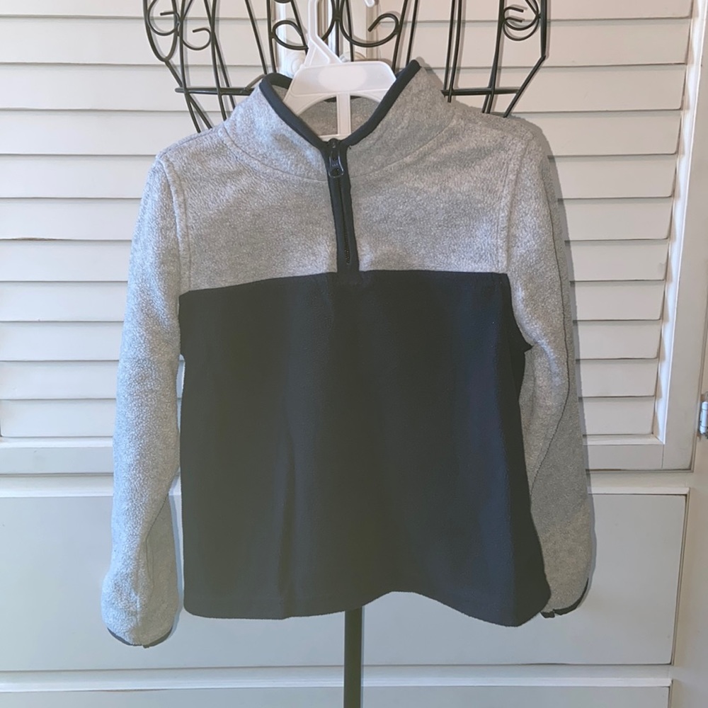 Gray & Blue Fleece Pull Over Jacket sz5
